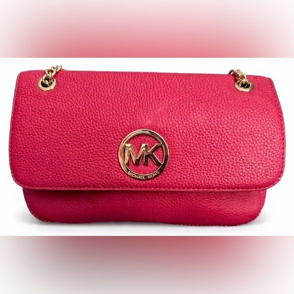 MICHAEL Michael Kors- Leather Fulton Shoulder Bag- Pink - Picture 2 of 9